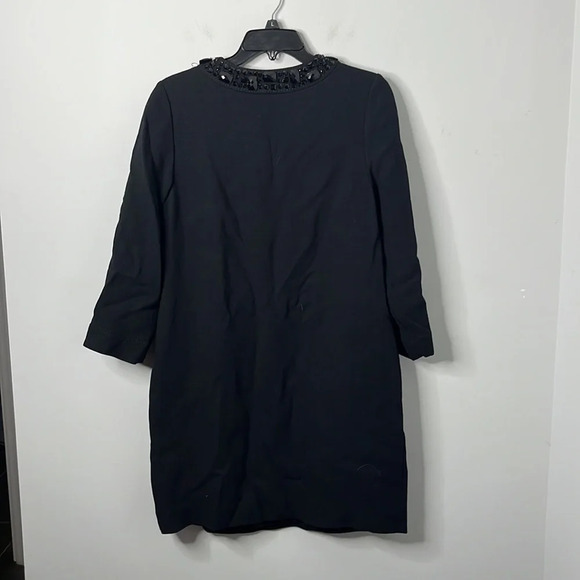 Kate Spade Genniva Black Embellished Beaded V-neck Shift Dress - Picture 7 of 7